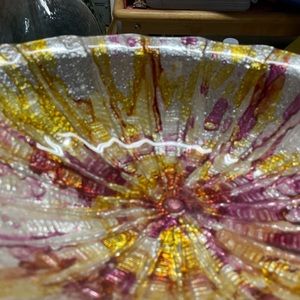 Beautiful bright center piece. Big Candy dish